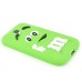3D Cute M&M Pattern Silicone Rubberized Case Cover for Samsung Galaxy S4 - Green
