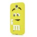 3D Cute M&M Pattern Silicone Rubberized Case Cover for Samsung Galaxy S4 - Yellow