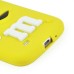 3D Cute M&M Pattern Silicone Rubberized Case Cover for Samsung Galaxy S4 - Yellow
