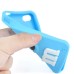 3D Cute M&M Pattern Silicone Rubberized Case Cover for iPhone 4 iPhone 4S - Blue