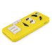 3D Cute M&M Pattern Silicone Rubberized Case Cover for iPhone 5 iPhone 5s - Yellow