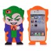 3D Freak Cartoon Bad Joker Shock Absorption Rubberized Silicone Jelly Case Cover For iPhone 4S iPhone 4