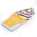 3D Ice Cream Silicone Case Cover for iPhone 4 iPhone 4S - Brown