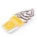 3D Ice Cream Silicone Case Cover for iPhone 5 iPhone 5s - Brown