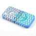 3 In 1 Anti-Shock Chevron And Anchor Pattern Plastic With Silicone Hybrid Case Cover For iPhone 4 iPhone 4S - Blue