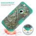 3 In 1 Armor Triple Layer Tree Grain PC And TPU Hybrid Defender Back Case for iPhone 6 / 6s - Dark Green