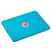 3 In 1 Fashion Silicone And Plastic Hybrid Case For iPad Air ( iPad 5 ) - Blue Silicone/Magenta PC