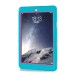 3 In 1 Fashion Silicone And Plastic Hybrid Case For iPad Air ( iPad 5 ) - Blue Silicone/Magenta PC