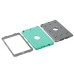 3 In 1 Fashion Silicone And Plastic Hybrid Case For iPad Air ( iPad 5 ) - Green Silicone/ Grey PC