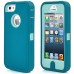 3 In 1 Snap-On Shockproof High Impact Hybrid Rugged Defender Hard Rubber Case Cover For iPhone 5