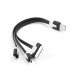 3 In 1 USB To Lightning 30 Pin Micro USB Charger Cable Cord For iPhone 4S / 5 / 6 iPad 3 / 4 Samsung iPad Air 2 iPad Mini 3 - Black