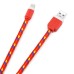 3M Durable Nylon Braided Lightning USB Cable Charger And Data Sync Cable Fabric Woven Charging Cord For iPhone 6 iPhone 5s/5c/5 iPad Mini - Red