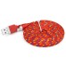 3M Durable Nylon Braided Lightning USB Cable Charger And Data Sync Cable Fabric Woven Charging Cord For iPhone 6 iPhone 5s/5c/5 iPad Mini - Red