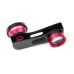 3 in 1 Detachable Wide Angle Macro Lens + Fish Eye Lens For iPhone 5 - Red