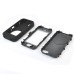 3 in 1 Shock-Absorption 360 Degree Rotating Finger Ring Stand Silicone And Plastic Hybrid Stand Case Cover for iPhone 4 iPhone 4S - Black