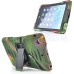 3 in 1 Shockproof Silicone & Plastic Hybrid Stand Defender Case Cover for iPad Mini 1/2/3 - Army Green