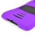 3 in 1 Shockproof Silicone & Plastic Hybrid Stand Defender Case Cover for iPad Mini 1/2/3 - Purple