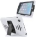 3 in 1 Shockproof Silicone & Plastic Hybrid Stand Defender Case Cover for iPad Mini 1/2/3 - White