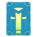4 in 1 Transformers Stand Case Cover With Touch Through Screen Protector for iPad Pro 9.7 inch / iPad Air2 - Yellow green/Light blue