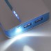 5200mAh Dual USB Ports External Battery Power Bank with Led Light - Blue
