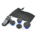 5 IN 1 Fish Eye + Wide Angle + Macro + 2 x Barlow + Polarizer for Mobile Phones/Tablet - Blue