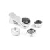 5 IN 1 Fish Eye + Wide Angle + Macro + 2 x Barlow + Polarizer for Mobile Phones/Tablet - Silver
