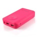 8800mAh External Portable Battery Charger Power Bank with Led Light - Magenta