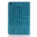 Alligator Pattern Wake/Sleep Dormancy Flip Stand Leather Case With Card Slots For iPad Mini 4 - Blue