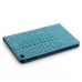 Alligator Pattern Wake/Sleep Dormancy Flip Stand Leather Case With Card Slots For iPad Mini 4 - Blue
