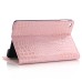 Alligator Pattern Wake/Sleep Dormancy Flip Stand Leather Case With Card Slots For iPad Mini 4 - Pink