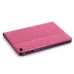 Alligator Pattern Wake/Sleep Dormancy Flip Stand Leather Case With Card Slots For iPad Mini 4 - Purple