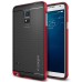 Armor Black TPU and PC Protective Back Case for Samsung Galaxy Note 4 - Red