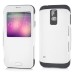 Armor S-View Window Dormancy Function TPU and PC Case for Samsung Galaxy S5 - White