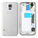 Back Cover Housing with Middle Frame for Samsung Galaxy S5 G900 - Silver/White