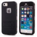 Black Silicone and PC Hybrid Case with Built-in Stand for iPhone 5/5s - Black