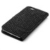 Bling Rhinestone Magnetic Folio Leather Case with Card Slot for iPhone 6 Plus - Black
