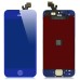 Blue - iPhone 5 Electroplated LCD Assembly Replacement Digitizer Touch Screen With LCD Display Screen + Flex Cable + Supporting Bezel Frame + Home Button
