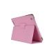 Book Style Leather Folio Case Cover With Flip Stand For iPad 2 / 3 / 4 - Pink