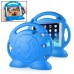Brand New 3D Smiling Face Design Easy Handing Soft Silicone Stand Back Case Cover For iPad Air iPad Air 2 - Blue