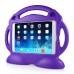 Brand New 3D Smiling Face Design Easy Handing Soft Silicone Stand Back Case Cover For iPad Air iPad Air 2 - Purple
