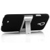 Bright Color Protective Plastic Hard Case With Stand For Samsung Galaxy S4 i9500 - Black