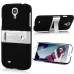 Bright Color Protective Plastic Hard Case With Stand For Samsung Galaxy S4 i9500 - Black