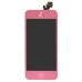Bright Color iPhone 5 Digitizer Touch Panel Screen With LCD Display Screen + Flex Cable + Supporting Frame + Home Button - Pink
