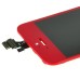 Bright Color iPhone 5 Digitizer Touch Panel Screen With LCD Display Screen + Flex Cable + Supporting Frame + Home Button - Red