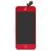 Bright Color iPhone 5 Digitizer Touch Panel Screen With LCD Display Screen + Flex Cable + Supporting Frame + Home Button - Red