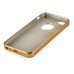 Bright Slim Metal Chain Lines Pattern TPU Soft Back Case Cover For iPhone 5 / 5s - Gold