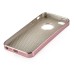 Bright Slim Metal Chain Lines Pattern TPU Soft Back Case Cover For iPhone 5 / 5s - Rose Gold