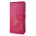 Butterfly Pattern Magnetic Leather Flip Case With Card Slot For Samsung Galaxy S6 Edge Plus - Magenta