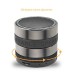 Camera Lens Shape Portable Stereo Bluetooth Speaker - Black