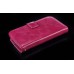 Card Wallet Style Premium Leather Case For Samsung Galaxy S3 Mini I8190 - Magenta